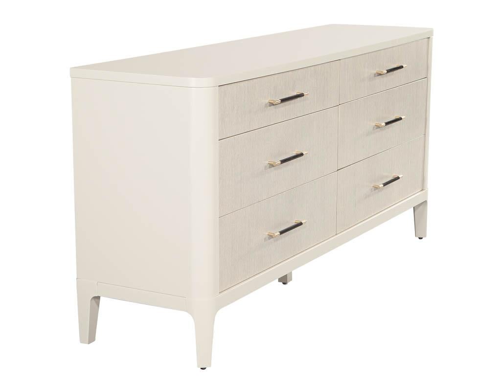 Modern Curved Cabinet Credenza in 2 Tone Finish 8