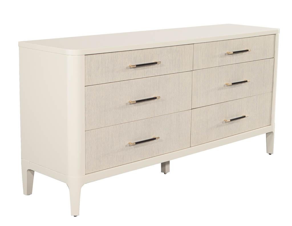 Modern Curved Cabinet Credenza in 2 Tone Finish 9