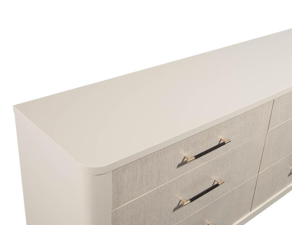 Modern Curved Cabinet Credenza in 2 Tone Finish 10