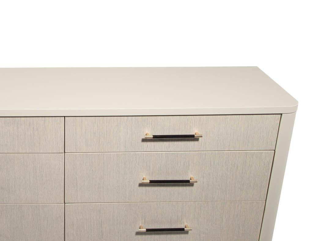 Modern Curved Cabinet Credenza in 2 Tone Finish 11