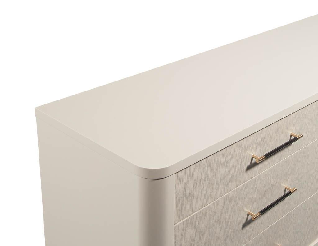Modern Curved Cabinet Credenza in 2 Tone Finish 12