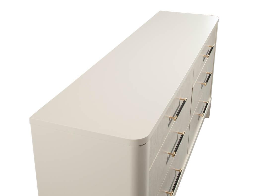 Modern Curved Cabinet Credenza in 2 Tone Finish 13