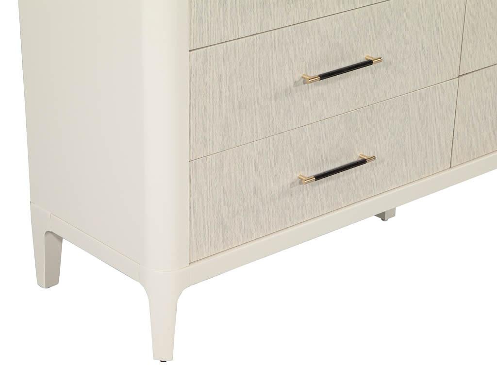 Metal Modern Curved Cabinet Credenza in 2 Tone Finish