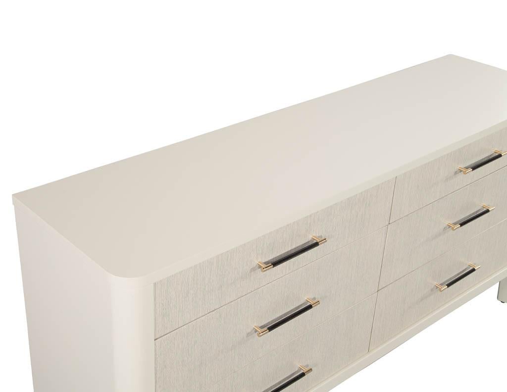 Modern Curved Cabinet Credenza in 2 Tone Finish 1