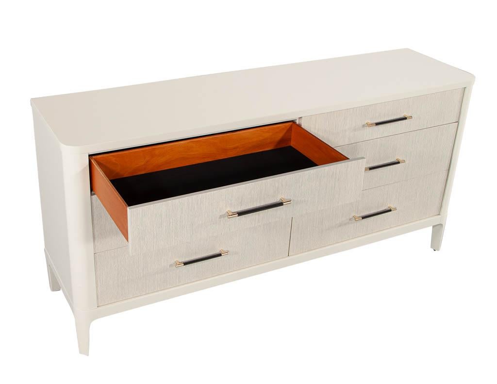Modern Curved Cabinet Credenza in 2 Tone Finish 3