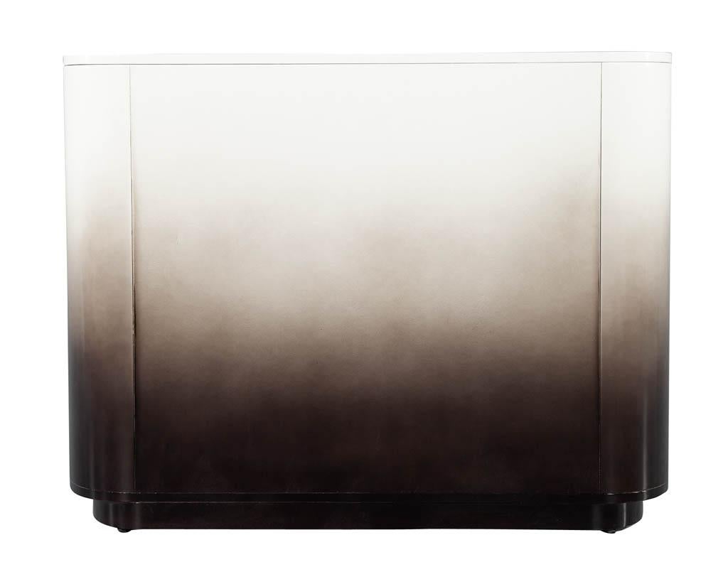 Modern Curved Cabinet in Ombre Lacquered Finish For Sale 9