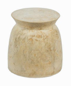 Modern Curved Carafe and Chalice Concrete Side Table