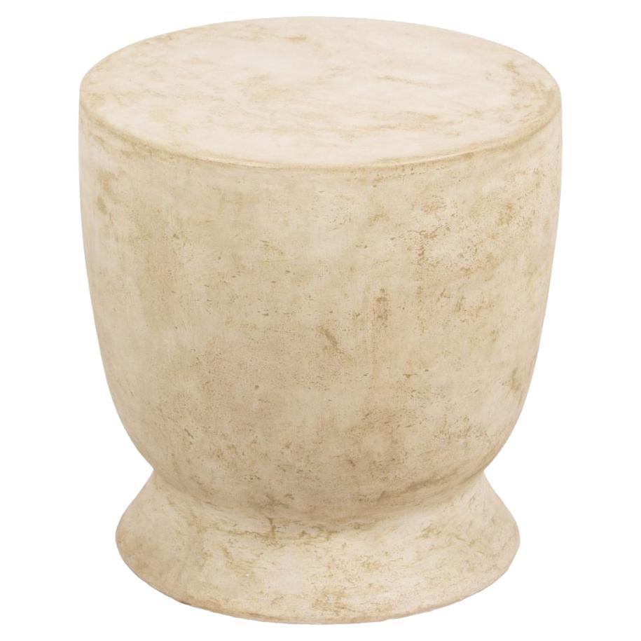 Modern Curved Carafe and Chalice Concrete Side Table For Sale