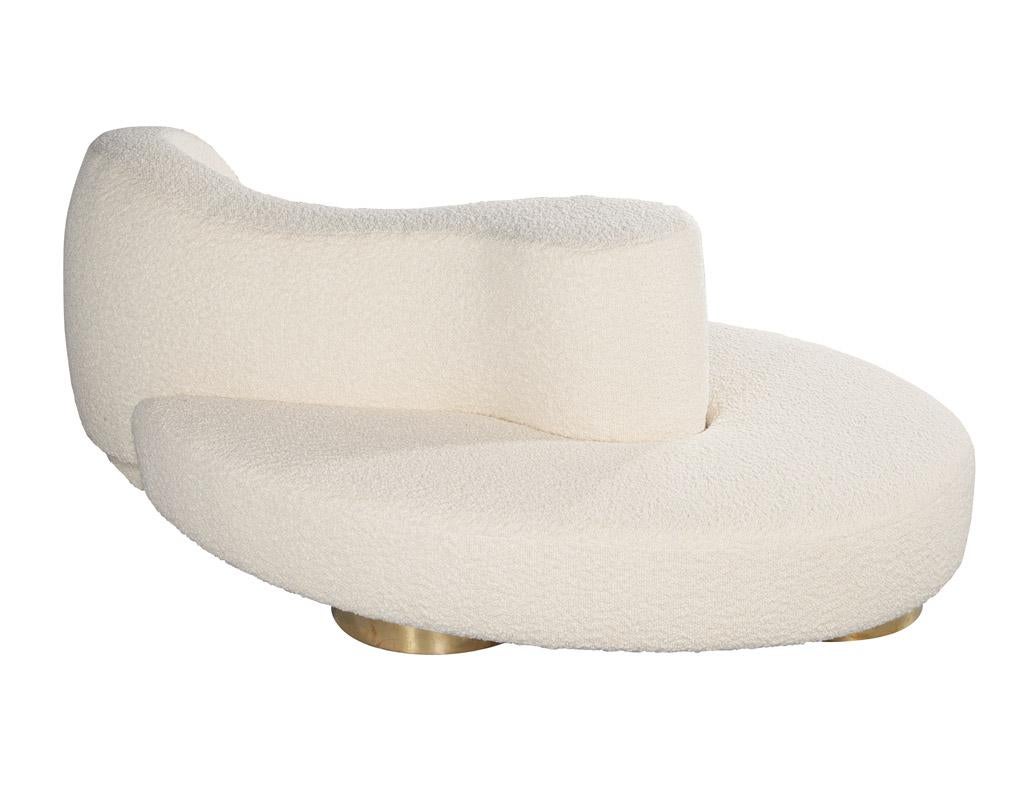 Contemporary Modern Curved Italian Boudoir Cloud Sofa For Sale
