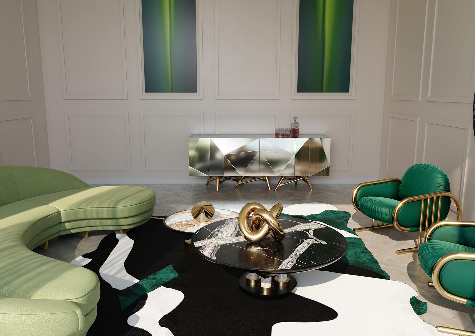 Modern Curved Serpentine Sofa in Beige Velvet W Gold & Wood Details For Sale 4