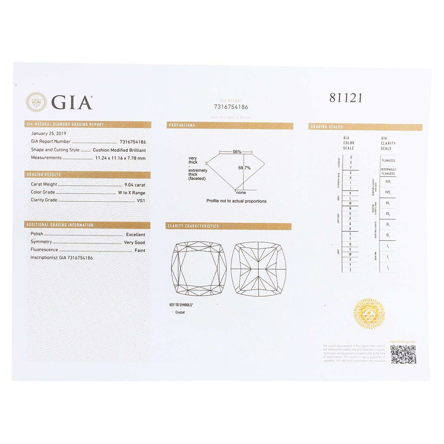 Modern Cushion Shape GIA 10.65 Carat Yellow Diamond 18 Karat Gold Ring 1