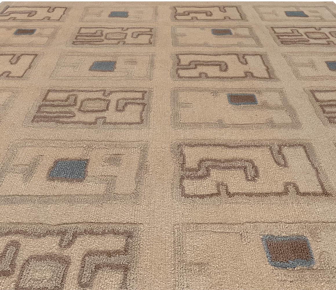Alfombra anudada a mano de estilo Art Decó moderno de Doris Leslie Blau Indio en venta