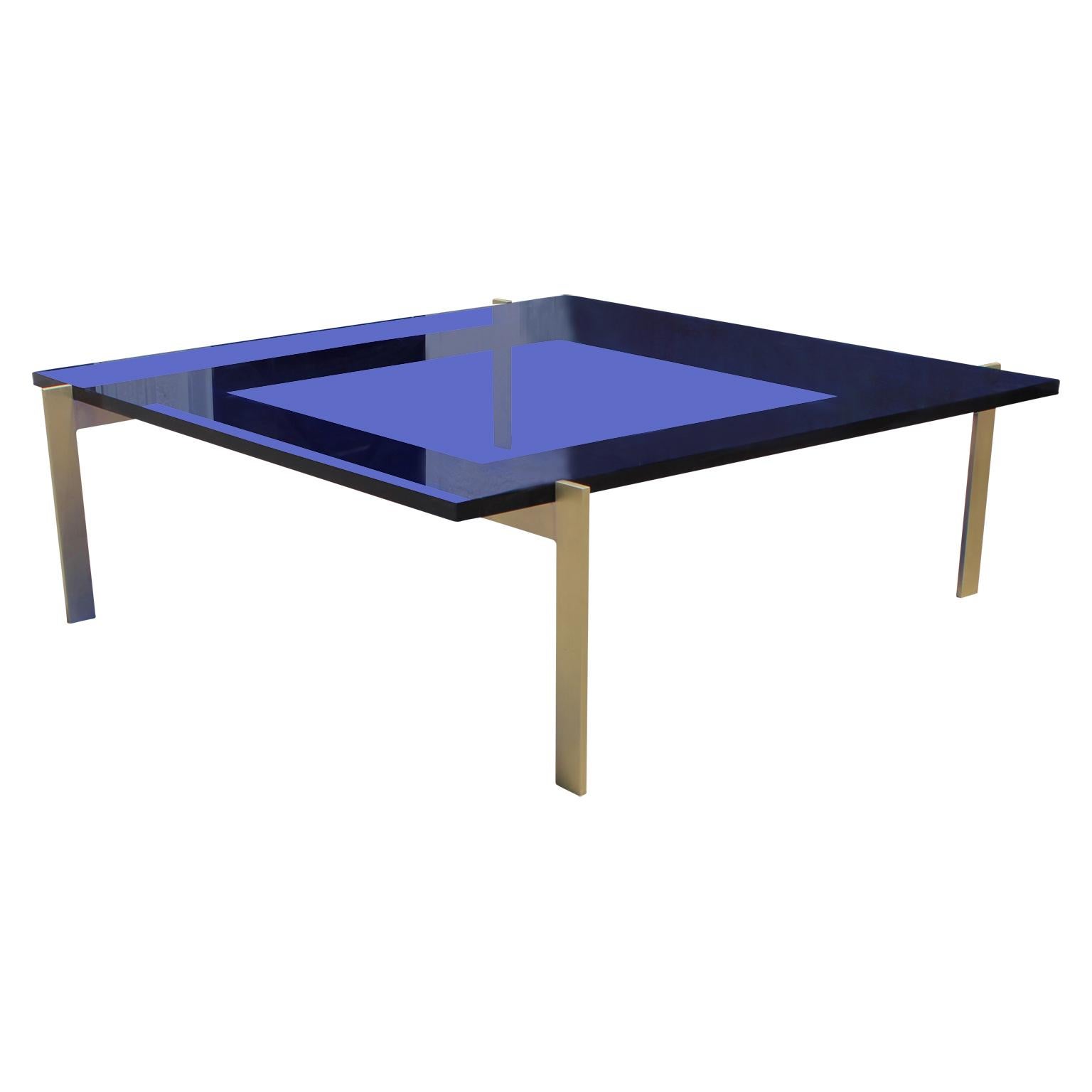 blue acrylic coffee table