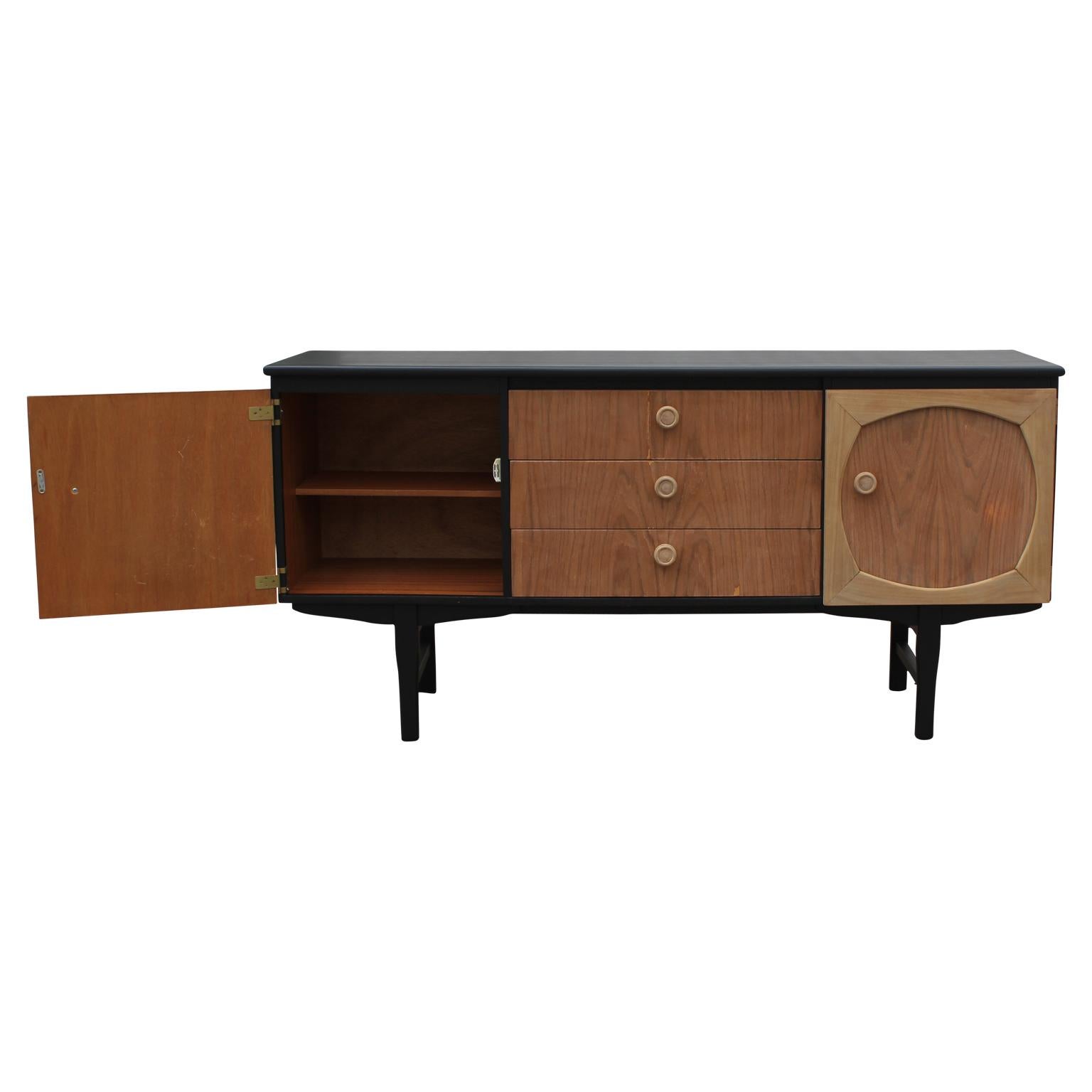 customized sideboard black and wood