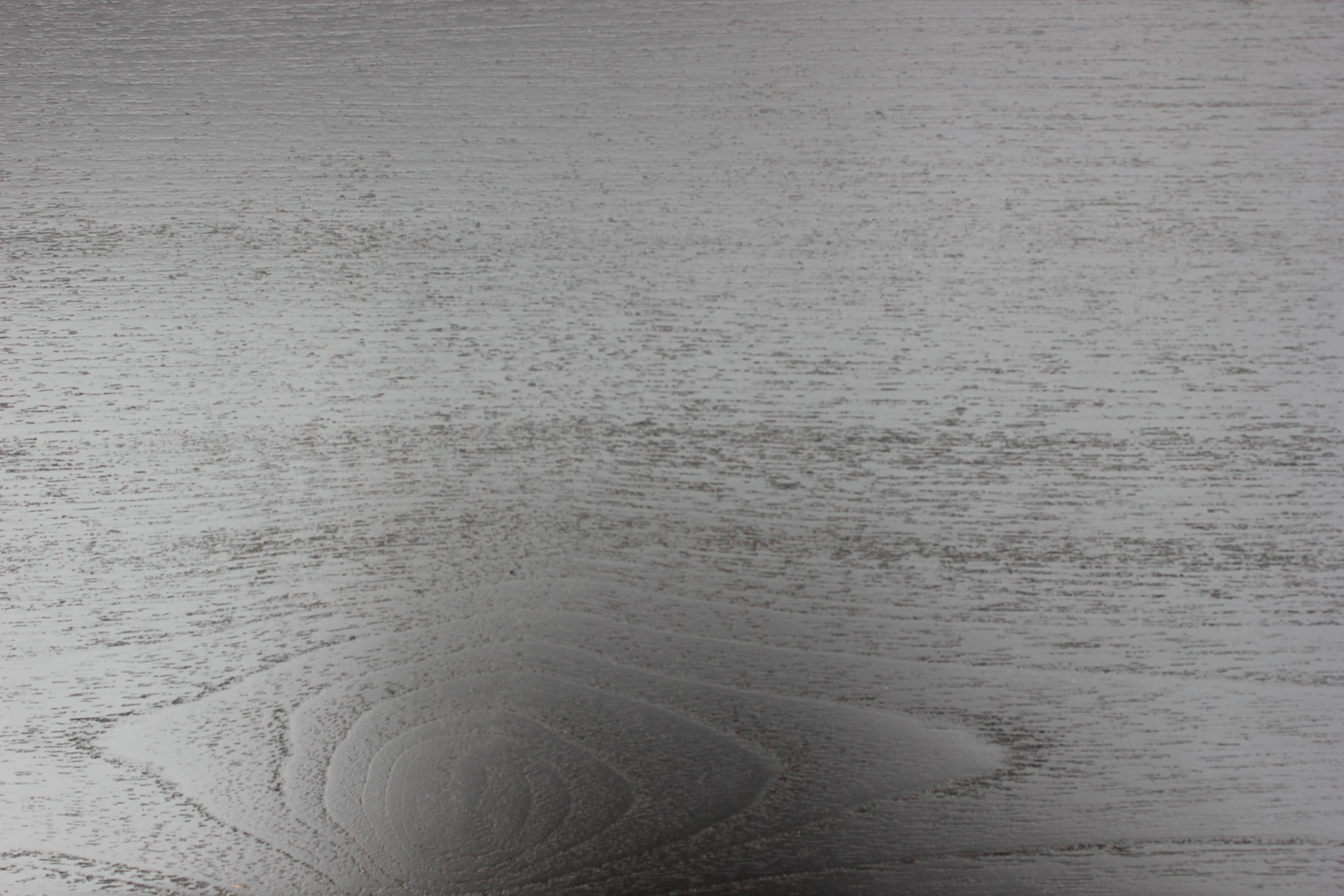 Modern Custom Danish Style Two-Toned Natural Wood Black Finish Sideboard 1