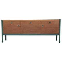 Modern Custom Finish and Green Lacquer Credenza or Sideboard Bar