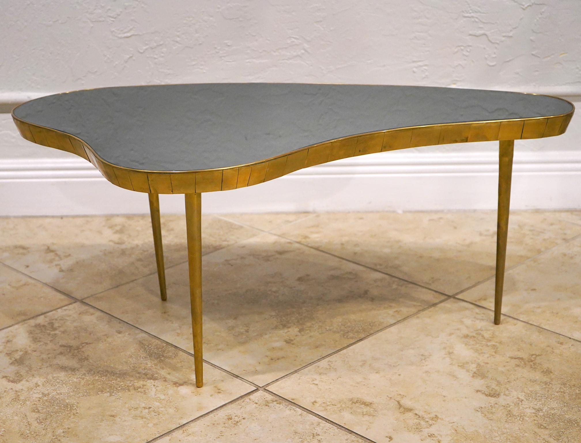 Modern Custom Made Italian Brass and Glass Stacking Tables 5
