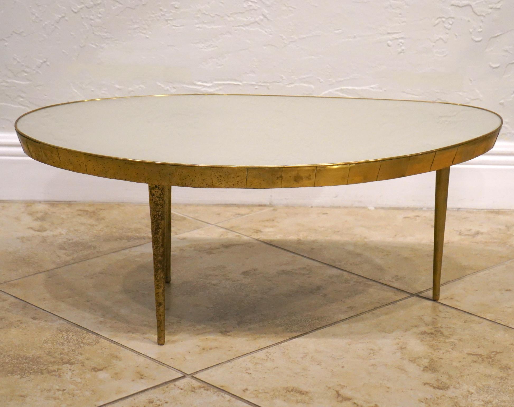 Modern Custom Made Italian Brass and Glass Stacking Tables 7