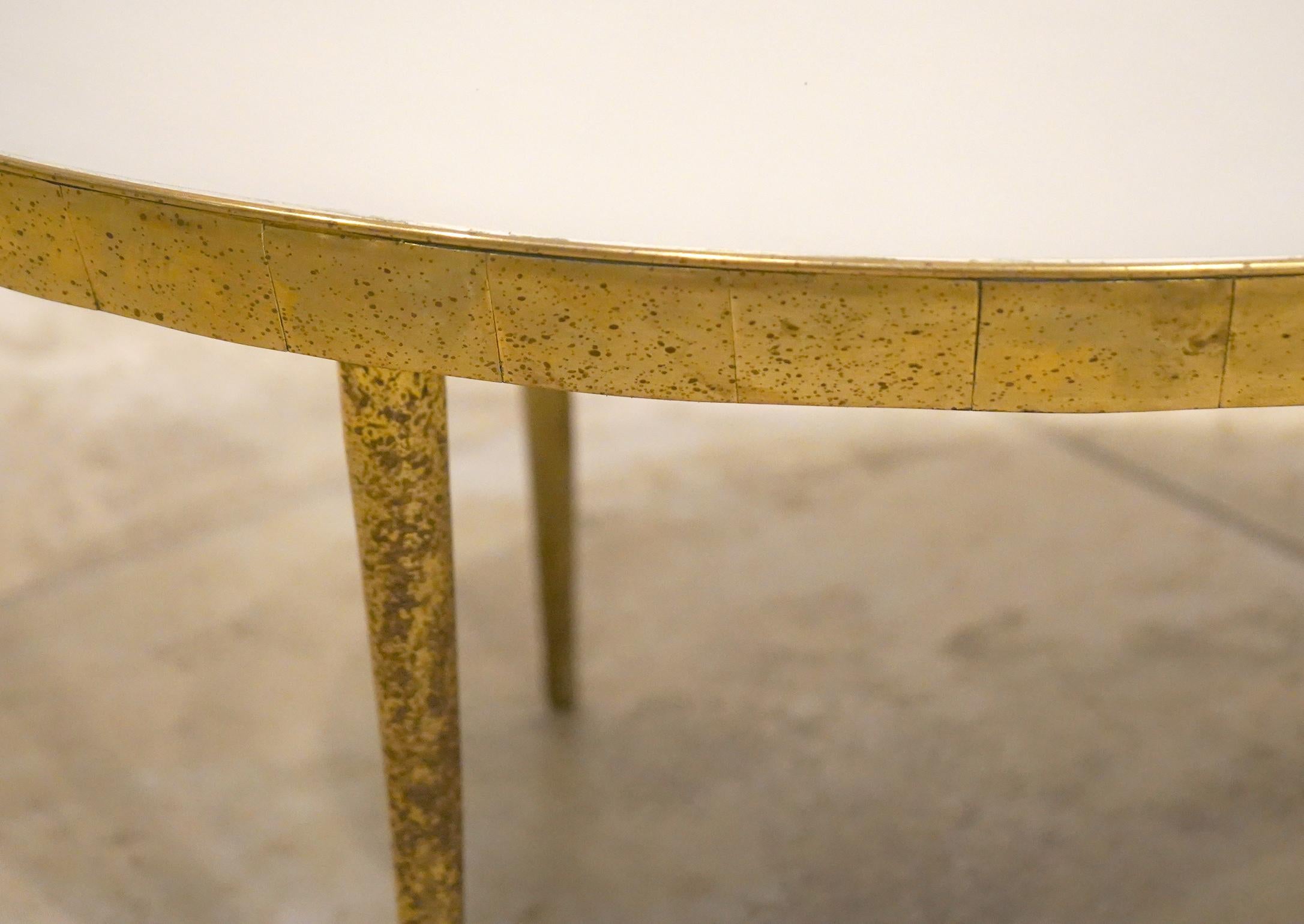 Modern Custom Made Italian Brass and Glass Stacking Tables 10
