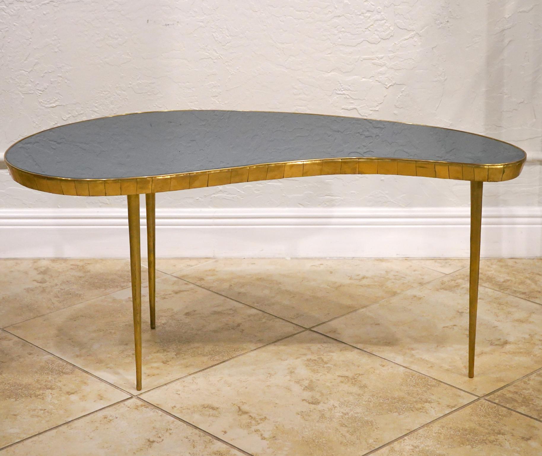 Contemporary Modern Custom Made Italian Brass and Glass Stacking Tables