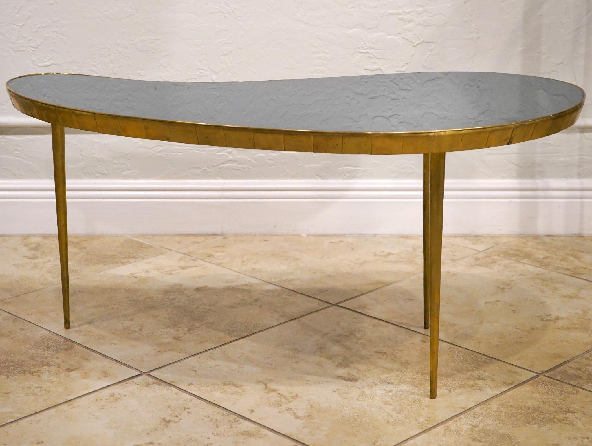 Modern Custom Made Italian Brass and Glass Stacking Tables 3