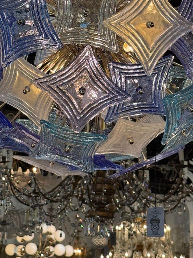 Modern Custom Multi-Colored Murano Sputnik Chandelier In Good Condition For Sale In Dallas, TX