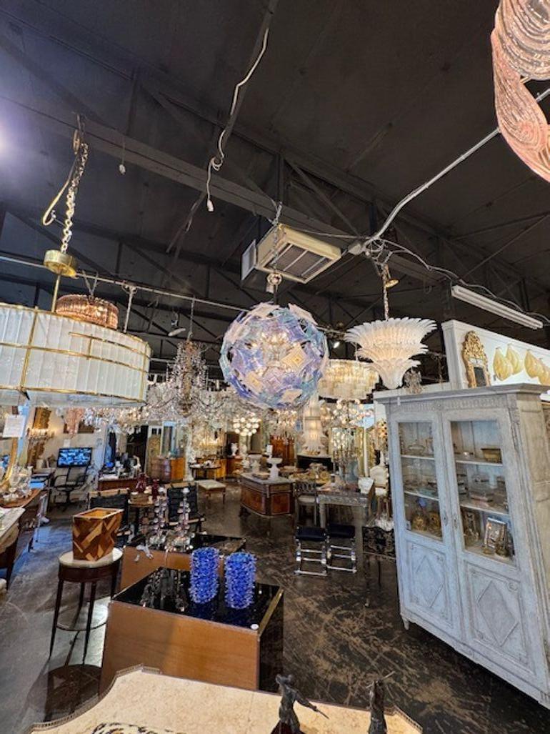 Metal Modern Custom Multi-Colored Murano Sputnik Chandelier For Sale