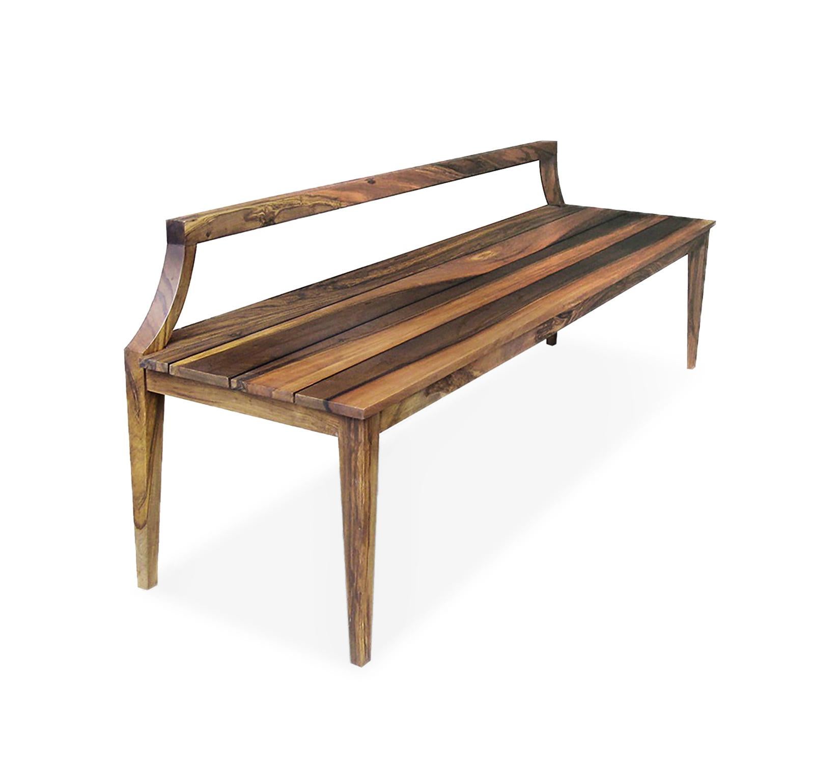 Wood Modern Customizable Bench in Argentine Rosewood by Costantini, Nicostrato  For Sale