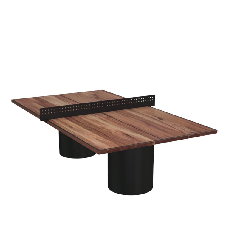 Customizable "Column" Modern Solid Wood and Metal Ping Pong Table For