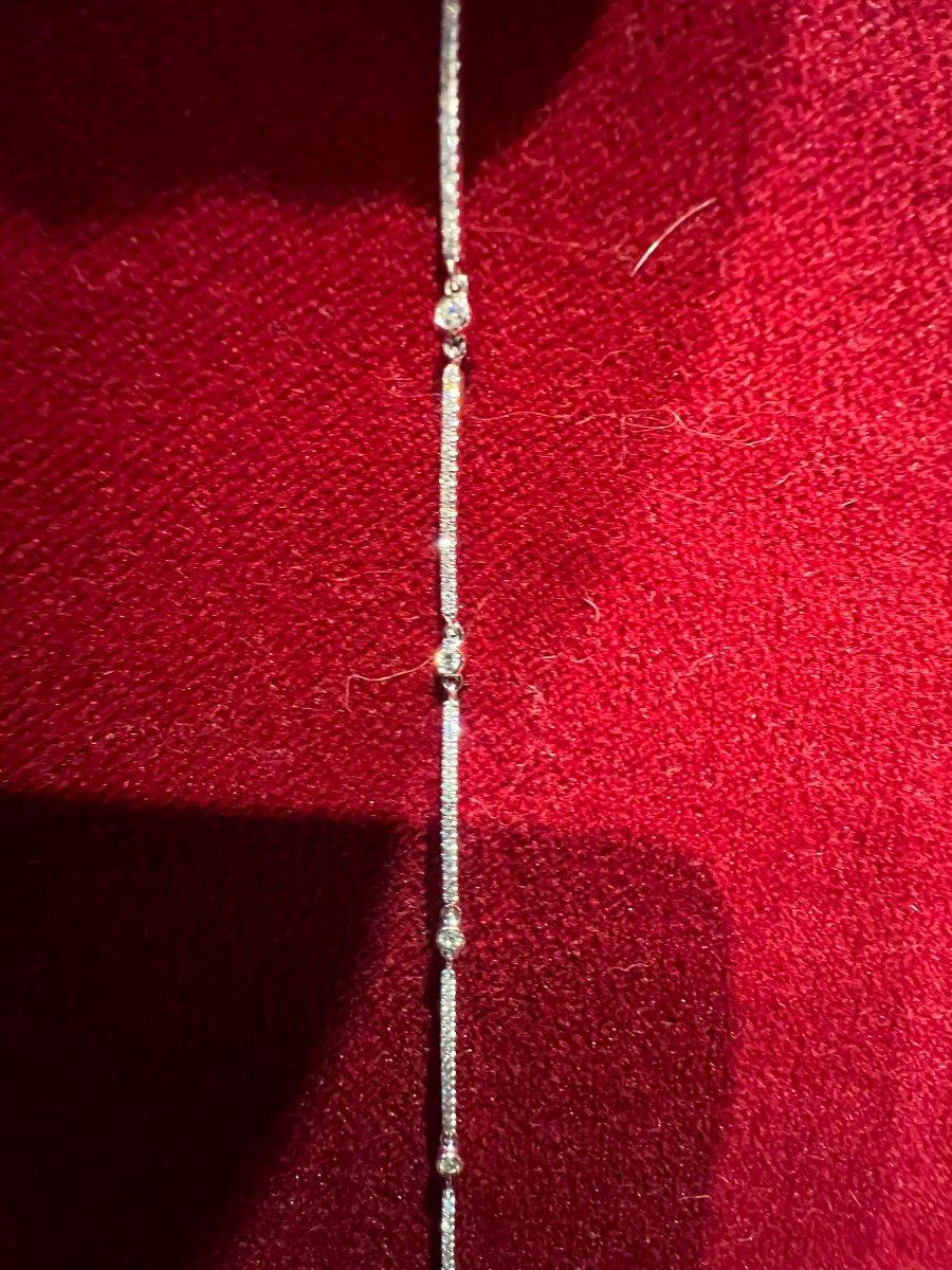 Bracelet en diamant de taille moderne, or blanc 18 carats Bon état - En vente à SAINT-OUEN-SUR-SEINE, FR