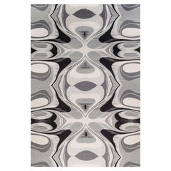 Alfombra plana abstracta "Ciclón" de Doris Leslie Blau