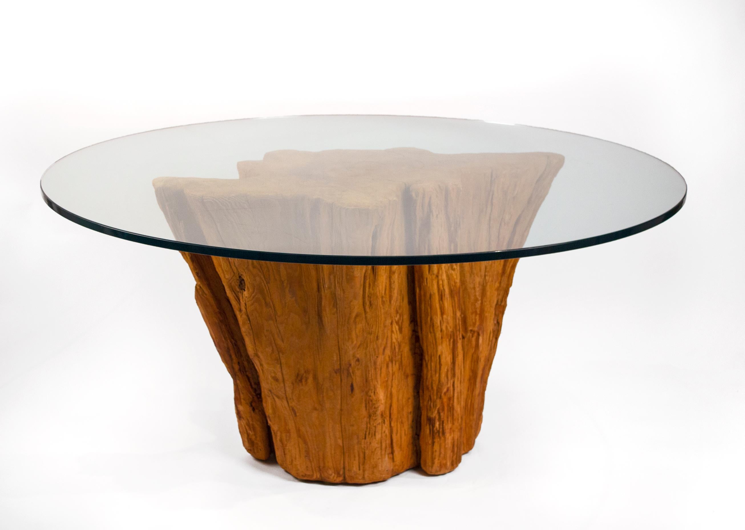 tree stump dining table