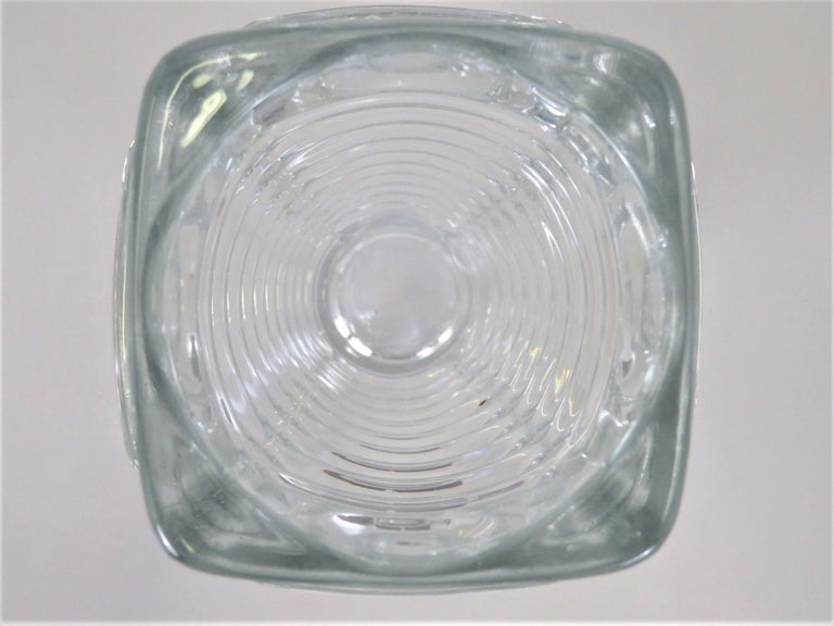Art Glass Modern Czech Pressed Glass Vase by Frantisek Vizner for Sklo Union Rosice, 1963 For Sale
