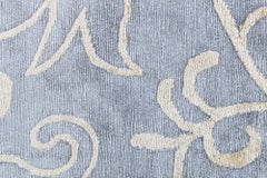 Modern Damask-Deco Wild Botanical Tibetan Wool & Silk Rug by Doris Leslie Blau