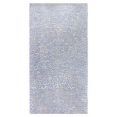 Modern Damask-Deco Wild Botanical Tibetan Wool & Silk Rug by Doris Leslie Blau