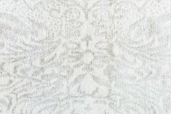 Modern Damask Light Beige Handmade Silk Rug by Doris Leslie Blau