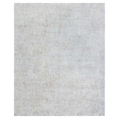Modern Damask Light Gray With Taupe Silk Rug "Silhouette" by Doris Leslie Blau