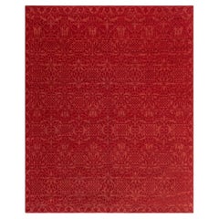 Modern Damask Vine And Floral Brown Carpet "Rubivine" by Doris Leslie Blau