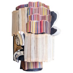 Modern Daniele Papuli for Dilmos Unique Sculpture Vase Handmade Paper Colorful