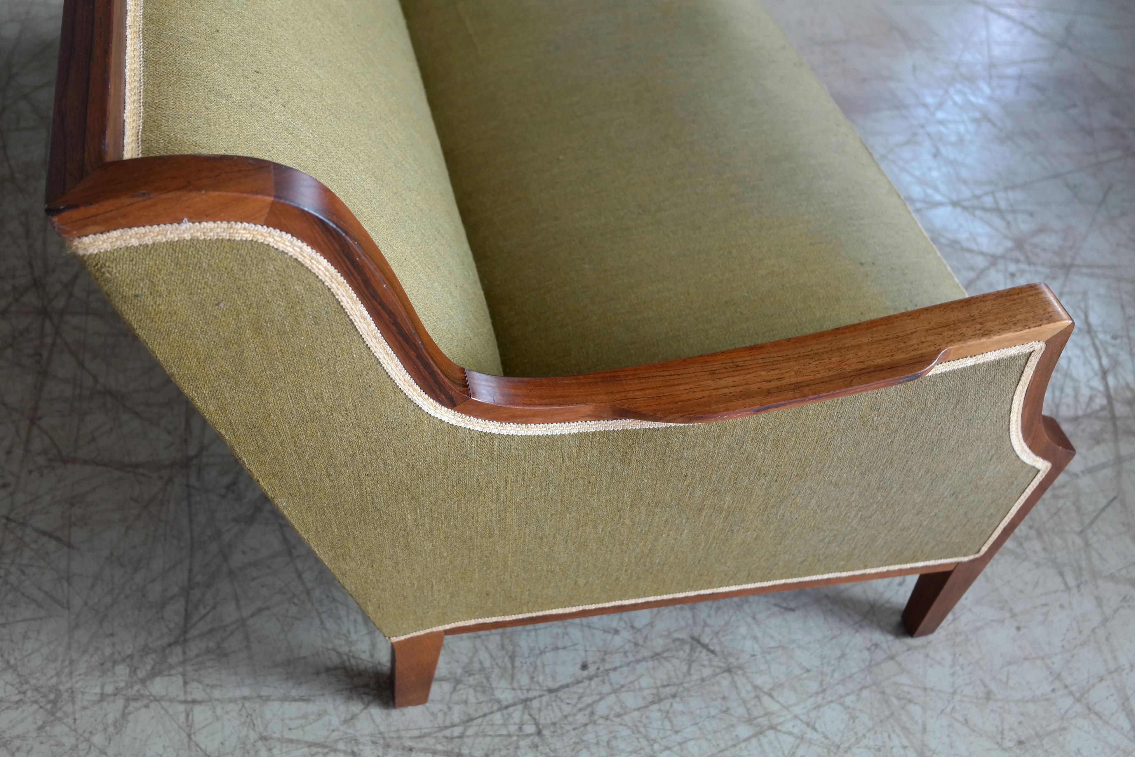 Modern Danish 1950s Sofa with Rosewood Frame by Frits Henningsen 4