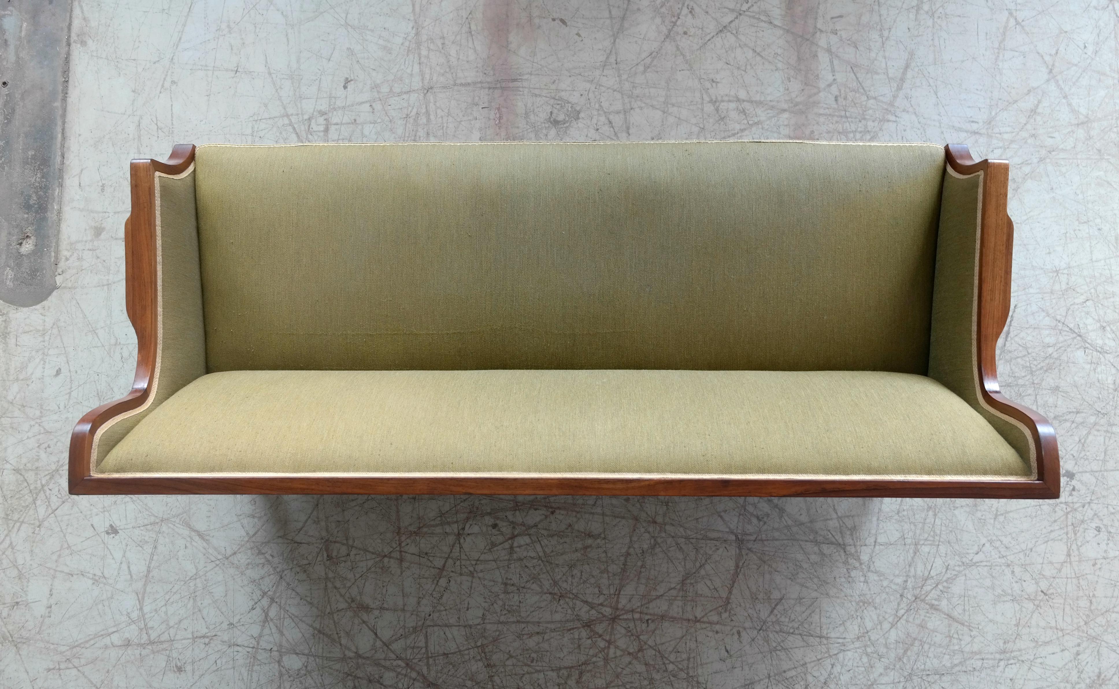 Modern Danish 1950s Sofa with Rosewood Frame by Frits Henningsen 7
