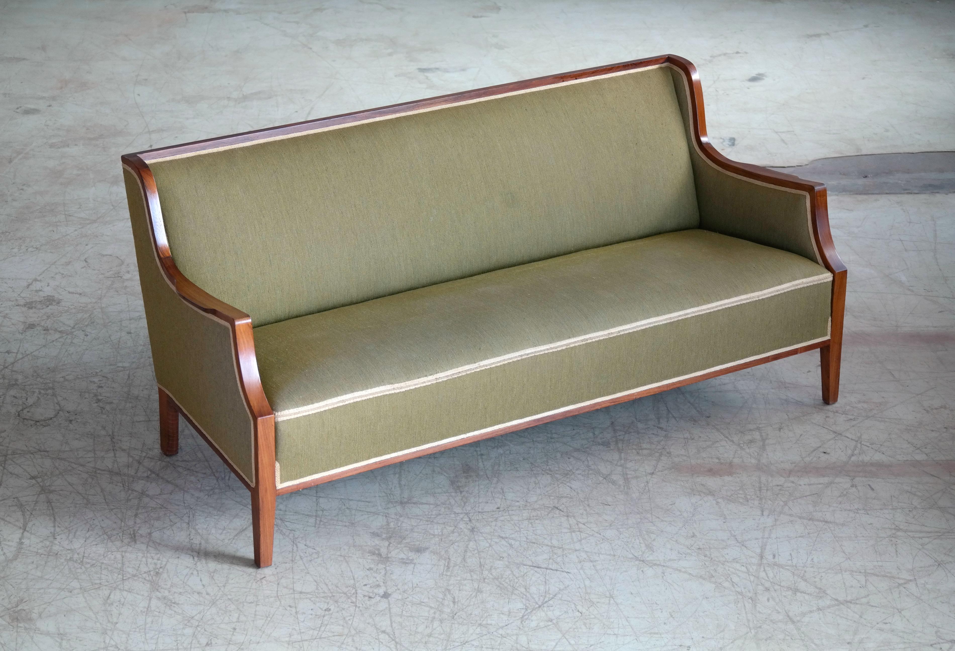 Modern Danish 1950s Sofa with Rosewood Frame by Frits Henningsen 2