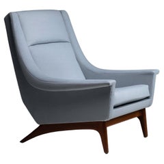 Modern Danish Armchair in Virgin Wool by Rosemary Hallgarten, Denmark Circa 1960