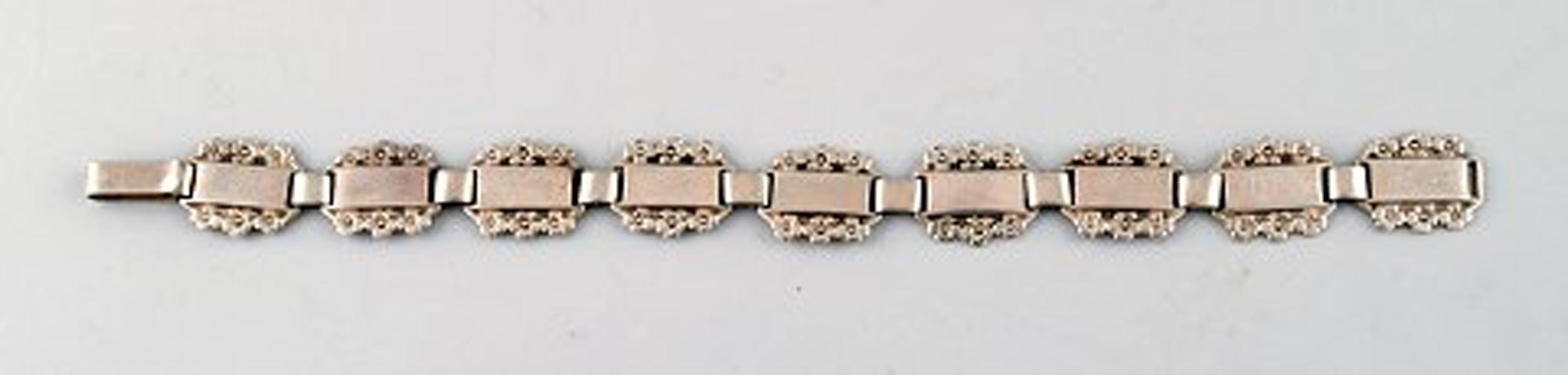 Modern Danish Design, Three Bracelets in Silver, Stamped 830S In Excellent Condition For Sale In bronshoj, DK