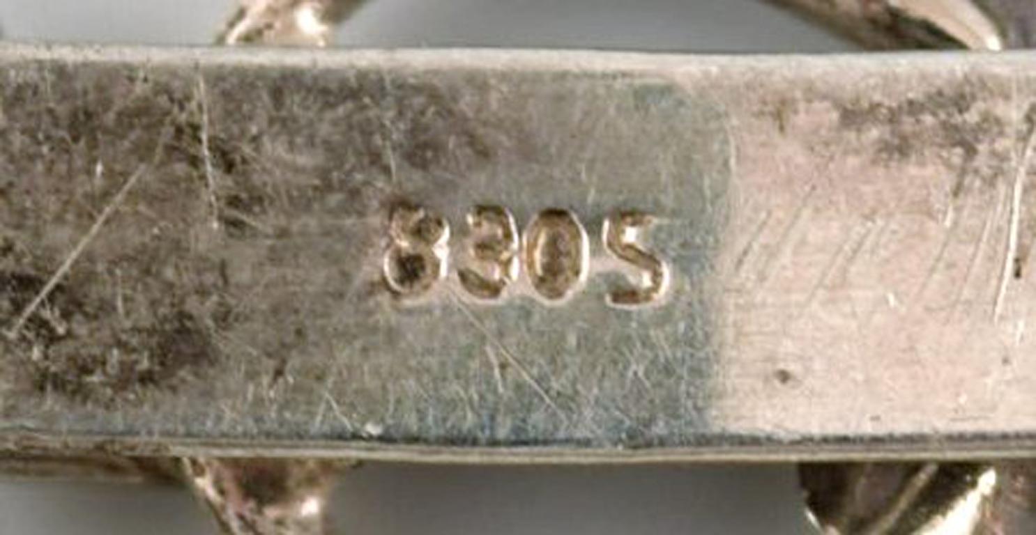 Modern Danish Design, Three Bracelets in Silver, Stamped 830S For Sale 3