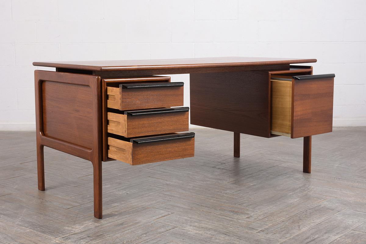 Mid-20th Century Modern Danish Executive Floating Top Desk