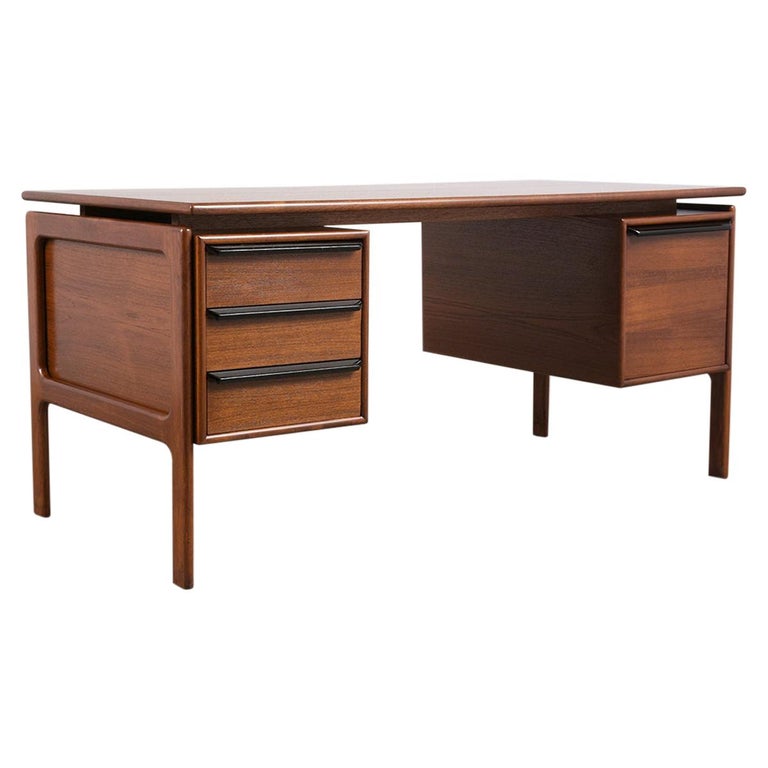 Modern Danish Executive Floating Top Desk For Sale At 1stdibs