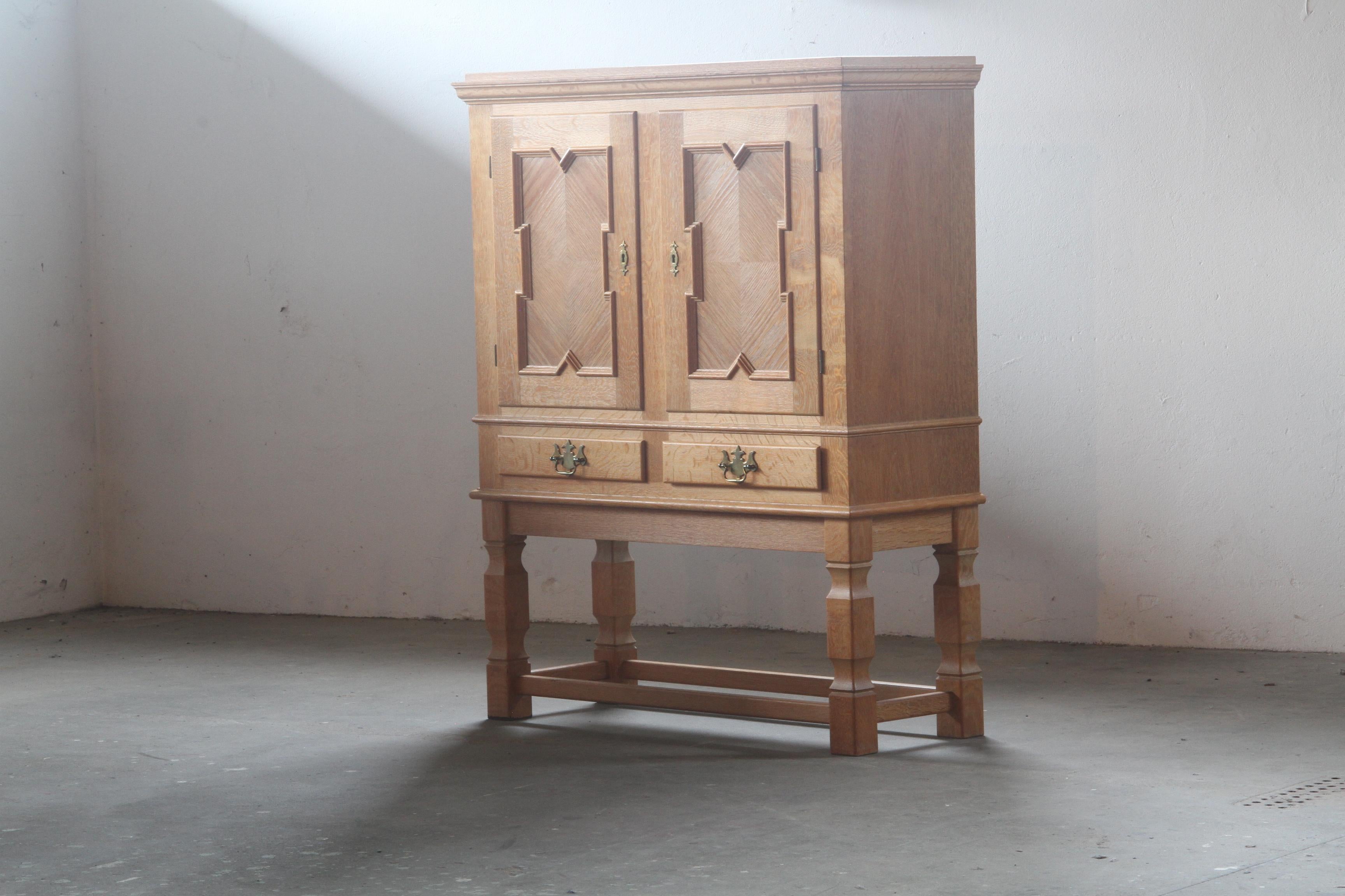 Modern Danish Oak Cabinet style of Henning Kjærnulf, 1960s 1