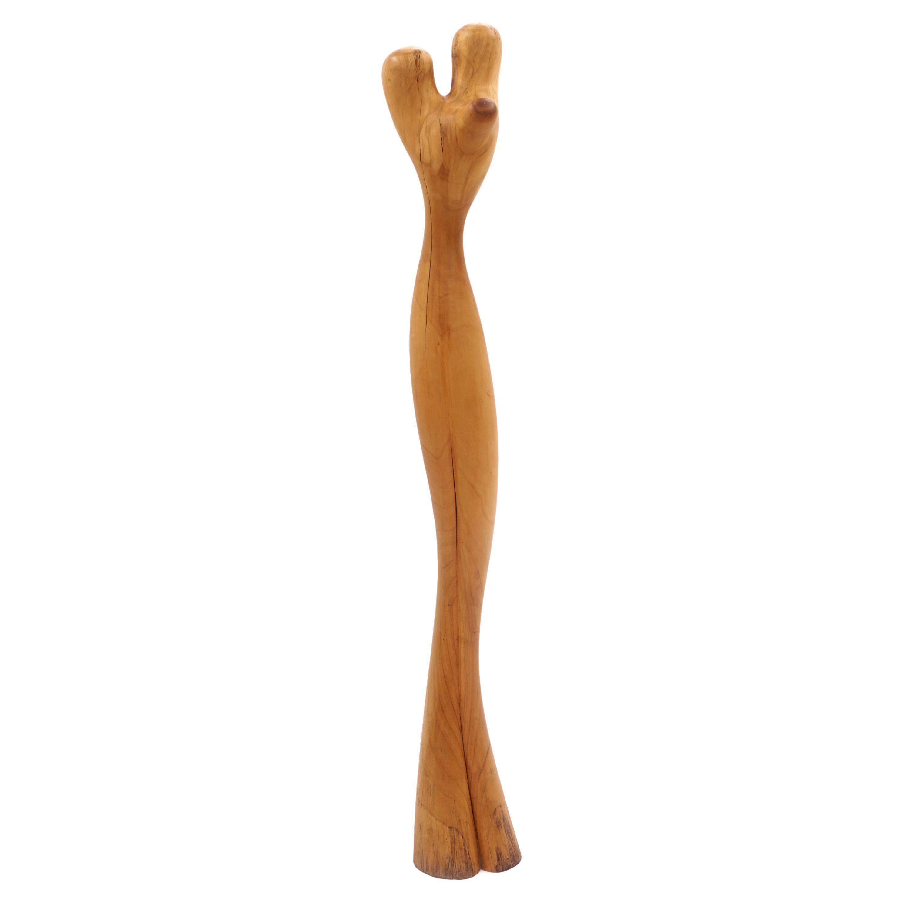 Modern Danish Organic Beech Sculpture by Ulrika Marseen Signed and Dated 1984 For Sale