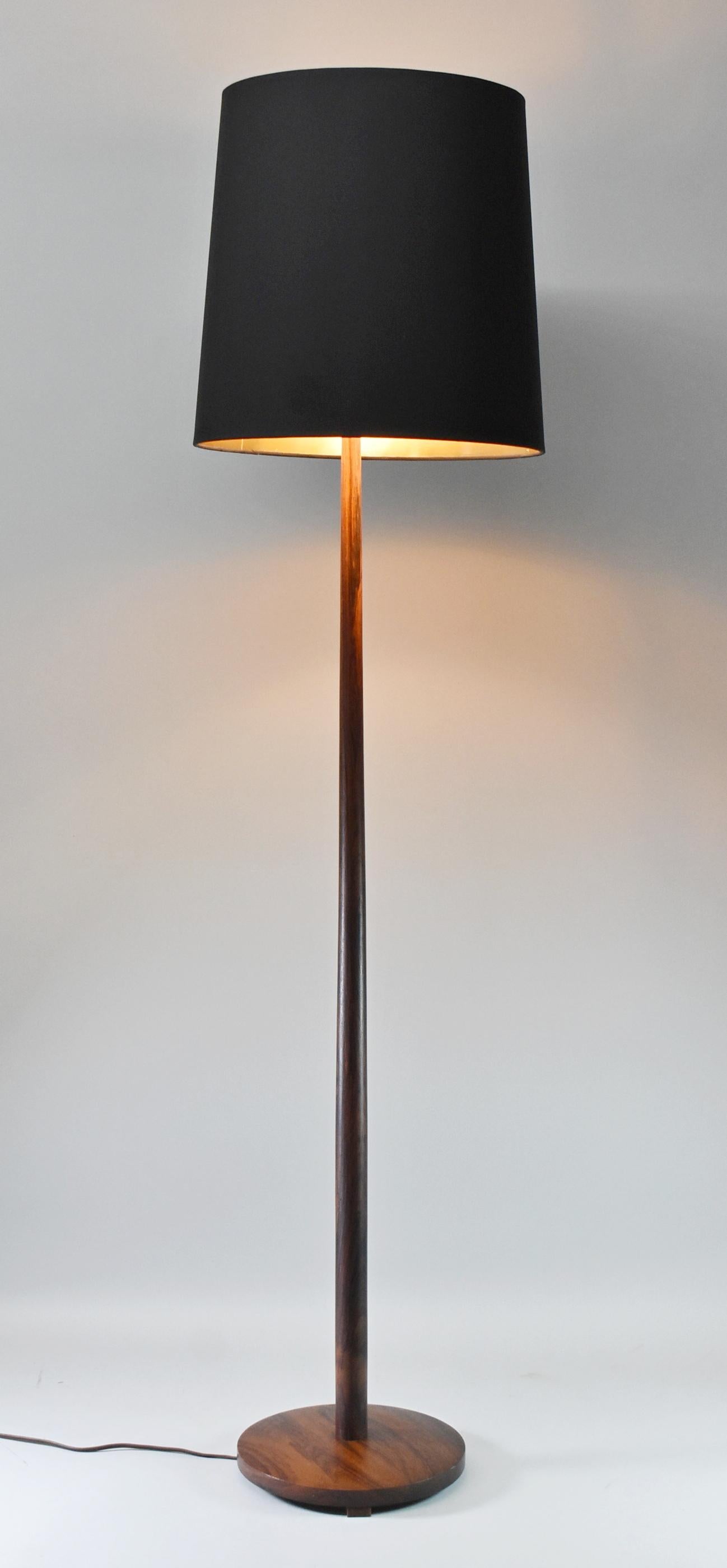 Modern Danish Rosewood Floor Lamp By Kovacs In Good Condition For Sale In Toledo, OH